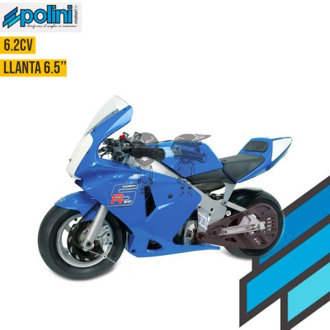 Minimoto POLINI 910 Carena RS Aire Azul 6.2Hp#6,5