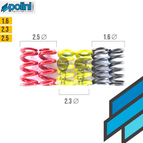 POLINI Muelles Embrague Neg(1.6) Amar(2.3) Ro(2.5)