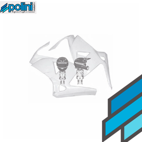 POLINI Conjunto Carenado Lateral ABS Blanco 910RS