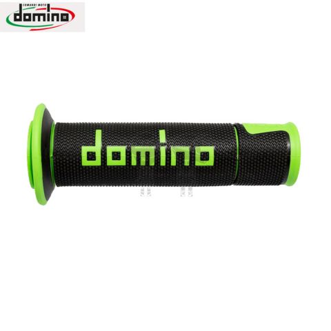 Puños DOMINO On Road RACING Negro/Verde 120mm