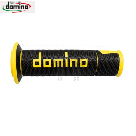 Puños DOMINO On Road RACING Negro/Amarillo 120mm