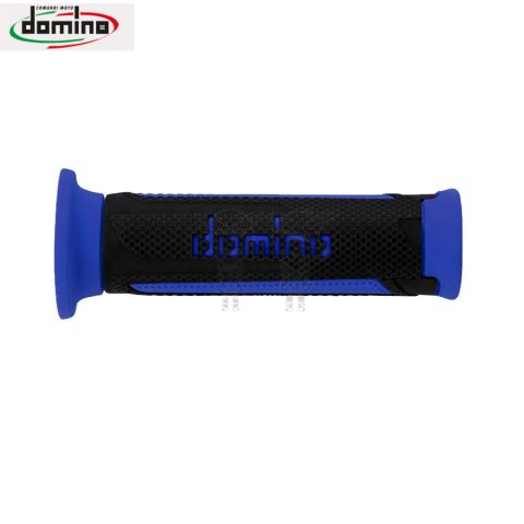 Puños DOMINO Turismo Antracita/Azul 120mm