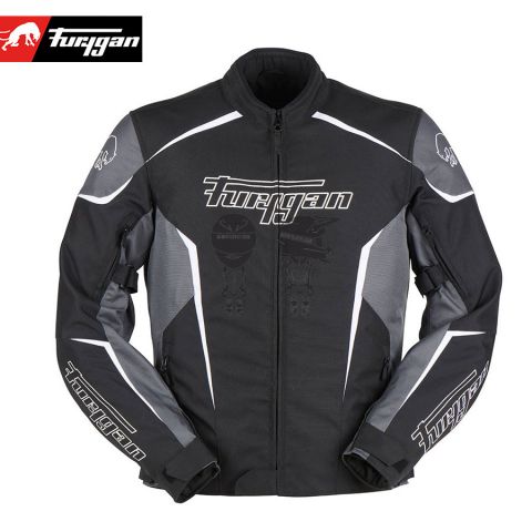 Chaqueta Racing FURYGAN Yori Negro/Gris/Blanco