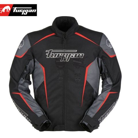 Chaqueta Racing FURYGAN Yori Negro/Gris/Roja