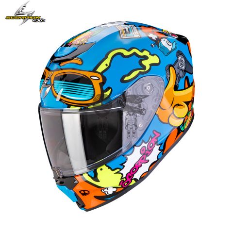 Casco SCORPION EXO-Junior Air FUN Azul/Naranja