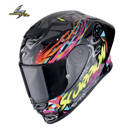 Casco SCORPION EXO-R1 EXO II AIR SAVAGE NEGRO AZUL