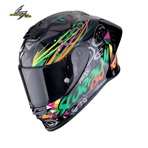 Casco SCORPION EXO-R1 EXO II AIR SAVAGE NEGRO VER.