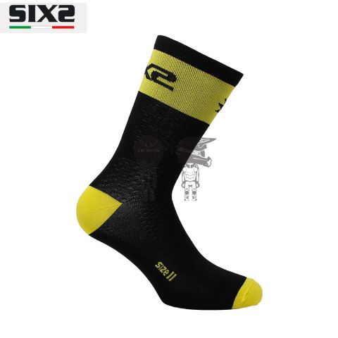 Calcetín Corto SIXS Socks SHORT LOGO Amarillo Flúo