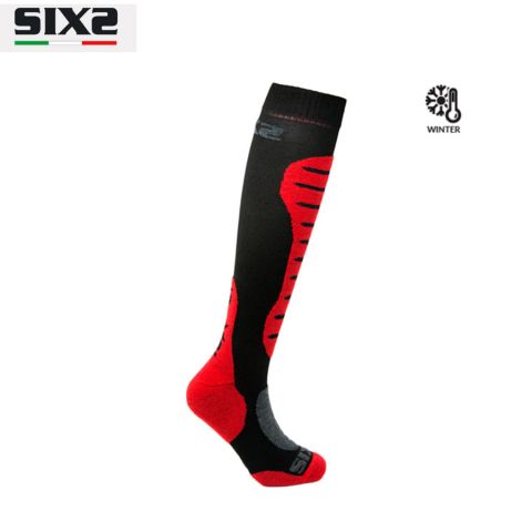 Calcetín Largo SIXS Socks MOT2 MERINOS Rojo