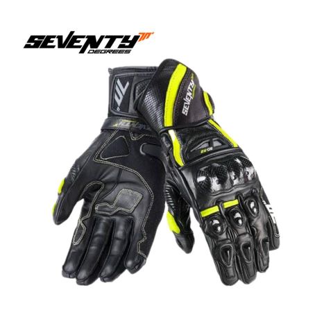 Guantes SEVENTY70 SD-R20 Racing Mujer Neg/Am.Flúor