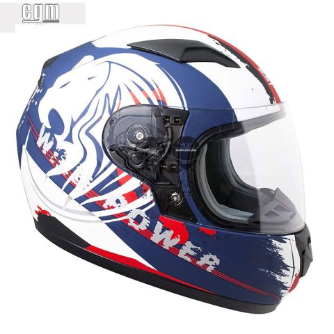 Casco CGM 215G Wild Blanco/Azul Mate