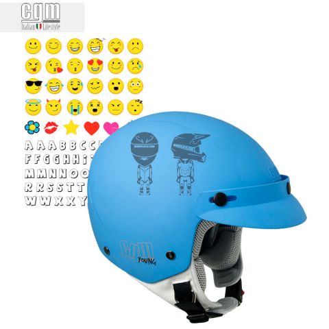 Casco CGM 204S Cuba Smile (+adhesivos) Azul