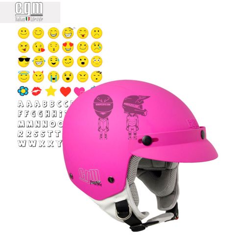 Casco CGM 204S Cuba Smile (+adhesivos) Rosa
