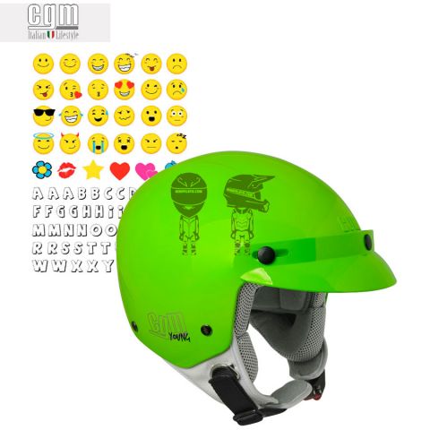 Casco CGM 204S Cuba Smile (+adhesivos) Verde
