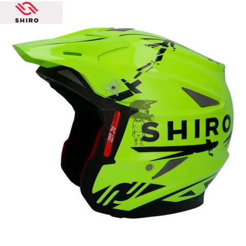 Casco SHIRO K-12 TR-1 Amarilla Flúor