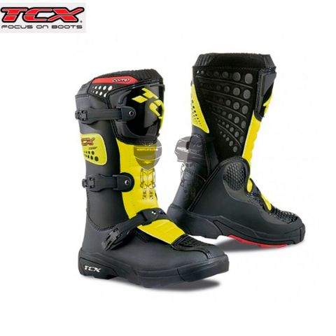 Botas TCX COMP Kid Negro/Amarillo Flúor