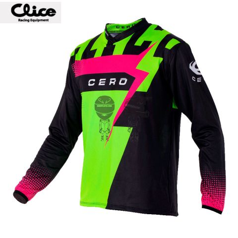 Camiseta CLICE Lady Trial 20 Verde/Rosa