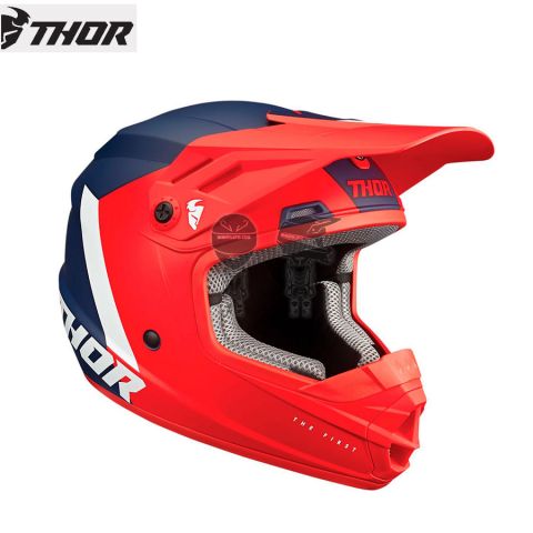 Casco THOR Kid Sector Chev Rojo/Azul Marino