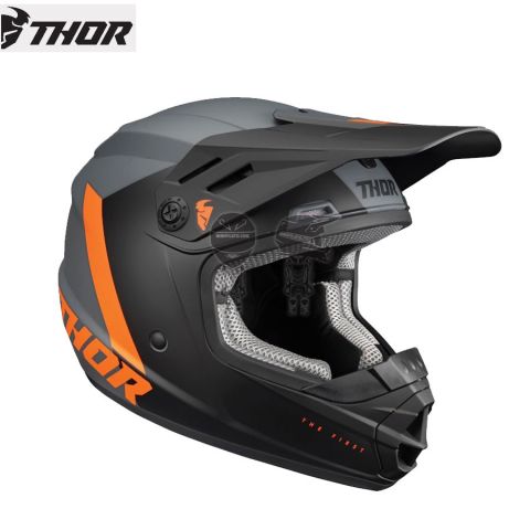 Casco THOR Kid Sector Chev Gris Oscuro/Naranja