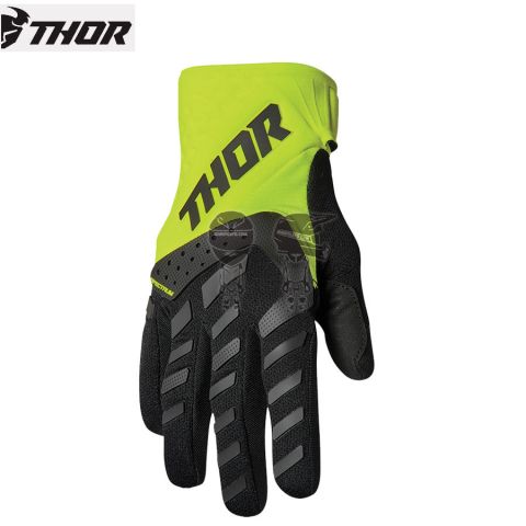 Guantes THOR S22 Spectrum Junior Negro/Am.Fluor