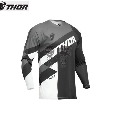 Camiseta THOR S23 Checker Youth Negro/Gris