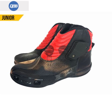 Botas QNA Junior Minimoto Negro/Rojo