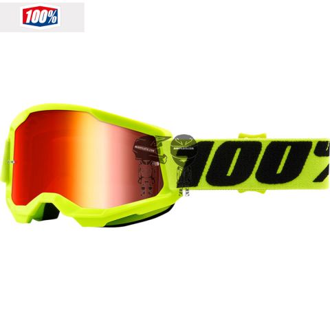 Gafas 100% Strata 2 Junior Amarillo/Iridium Rojo