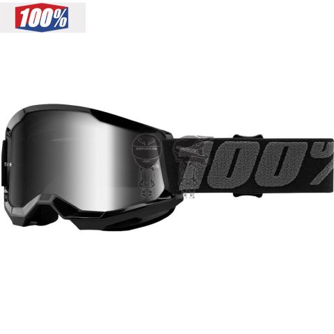 Gafas 100% Strata 2 Junior Negro/Mirror Silver 