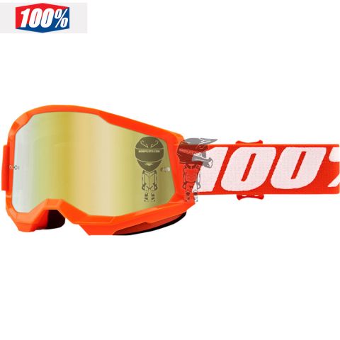 Gafas 100% Strata 2 Naranja Lente Iridium Gold