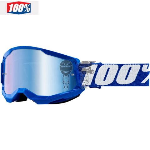 Gafas 100% Strata 2 Azul Lente Iridium Azul