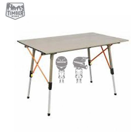 Mesa TIMBER Plegable y Regulable Altura Aluminio