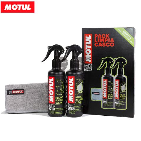 MOTUL Pack Limpia Casco (M1+M2+Mircofibra) 250ml